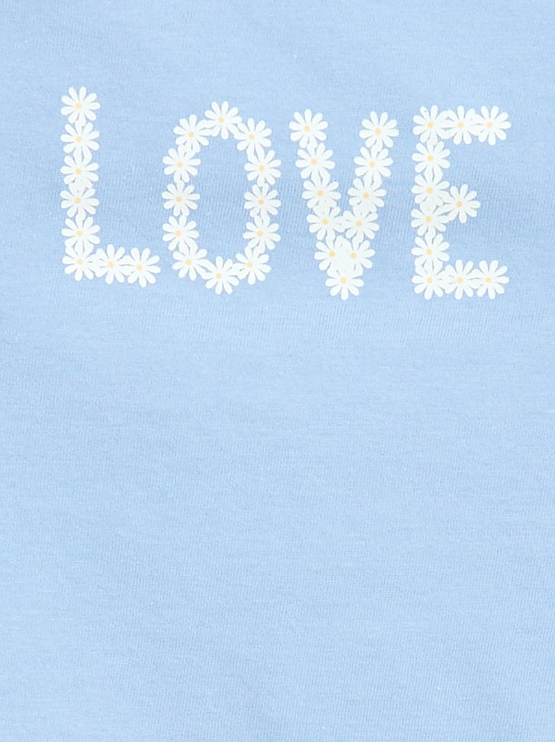 T-shirt en jersey avec manches courtes Bleu - Kiabi