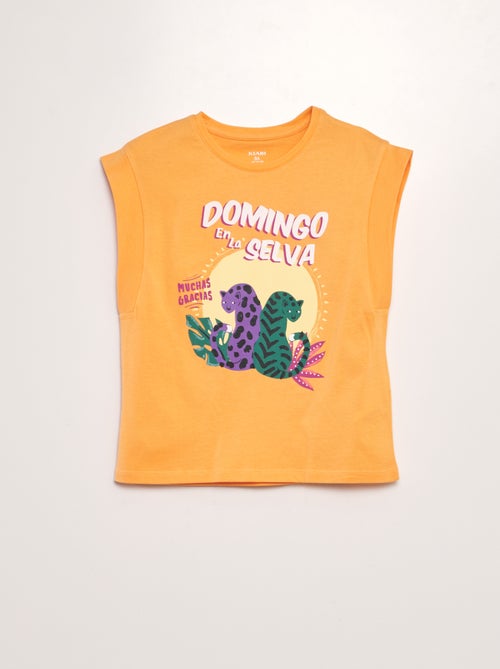 T-shirt en jersey avec manches très courtes - Kiabi