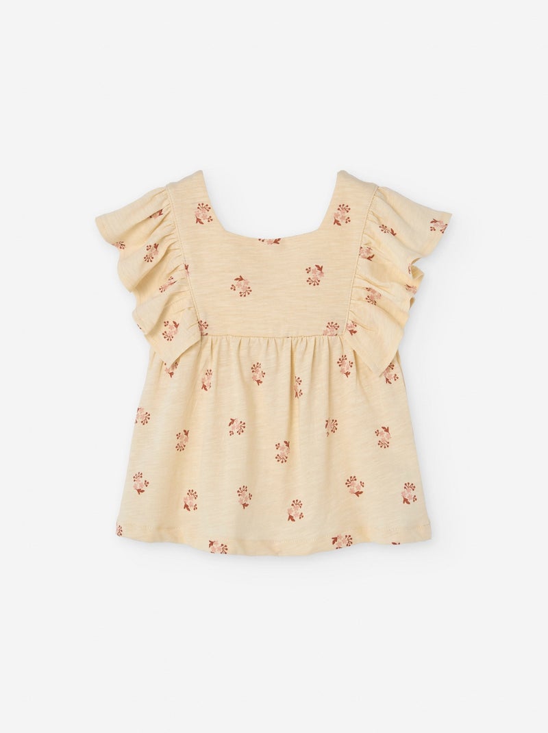 T-shirt en Jersey avec Motif Blanc - Kiabi