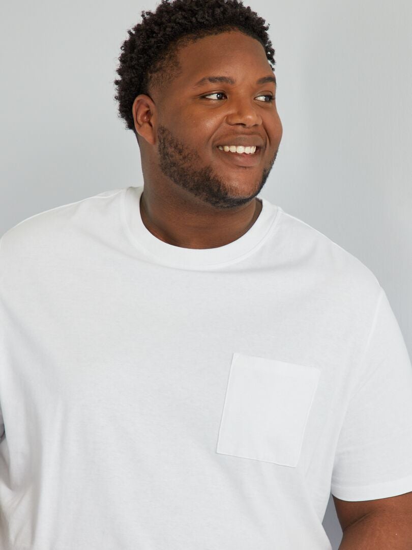T-shirt en jersey avec poche blanc - Kiabi