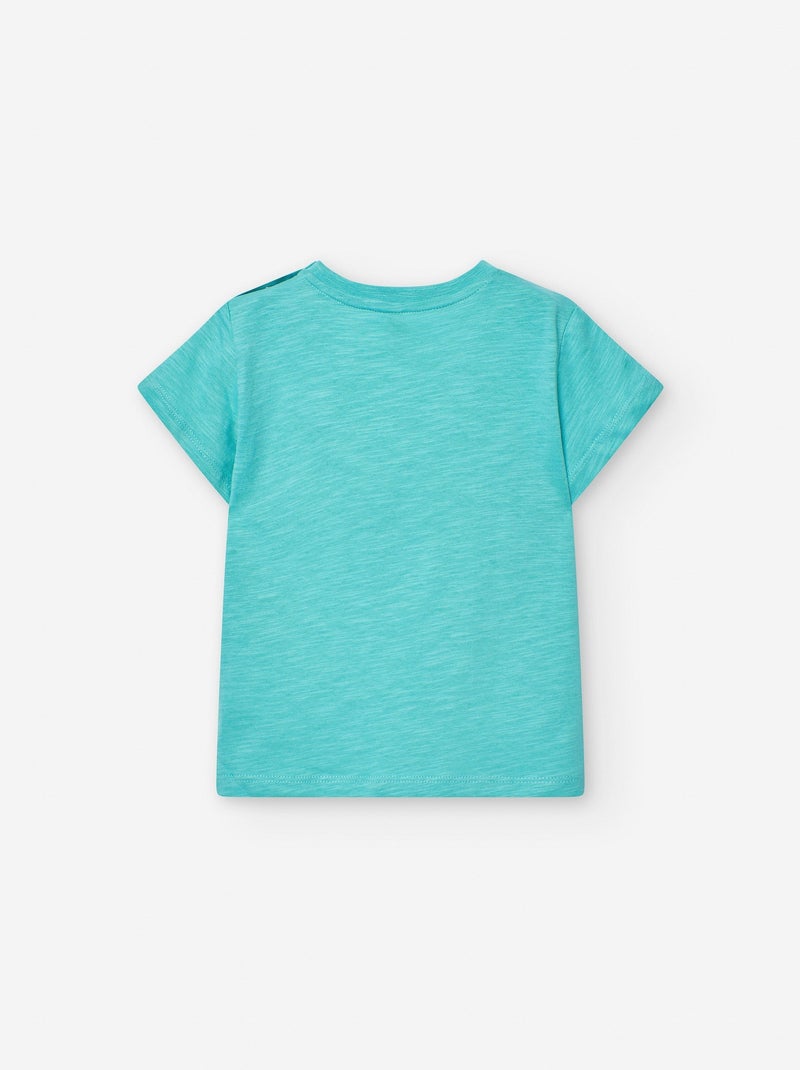 T-shirt en Jersey avec Poche Bleu clair - Kiabi