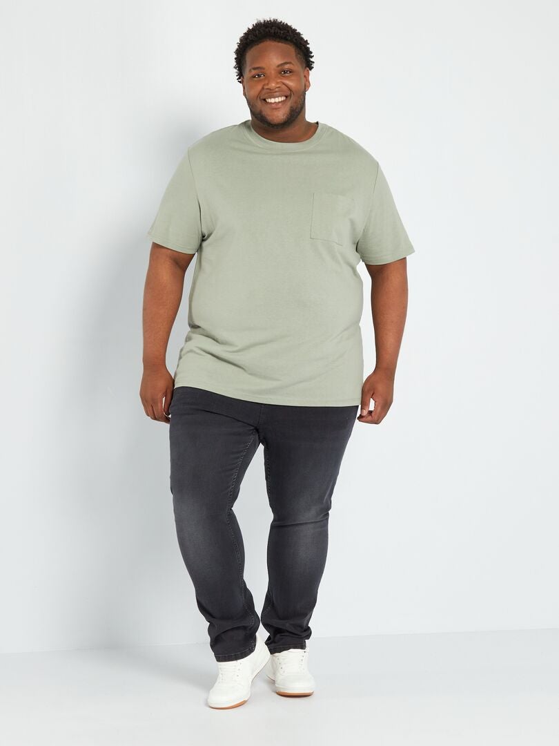 T-shirt en jersey avec poche gris - Kiabi