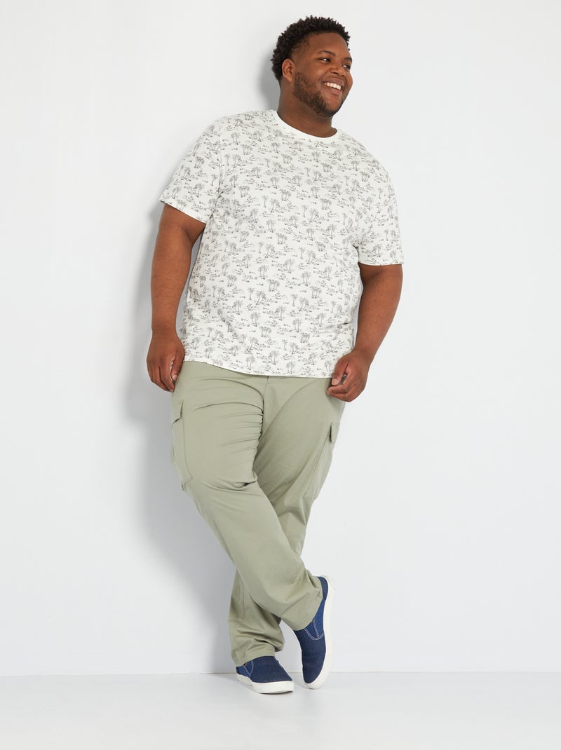 T-shirt en jersey avec print Blanc - Kiabi