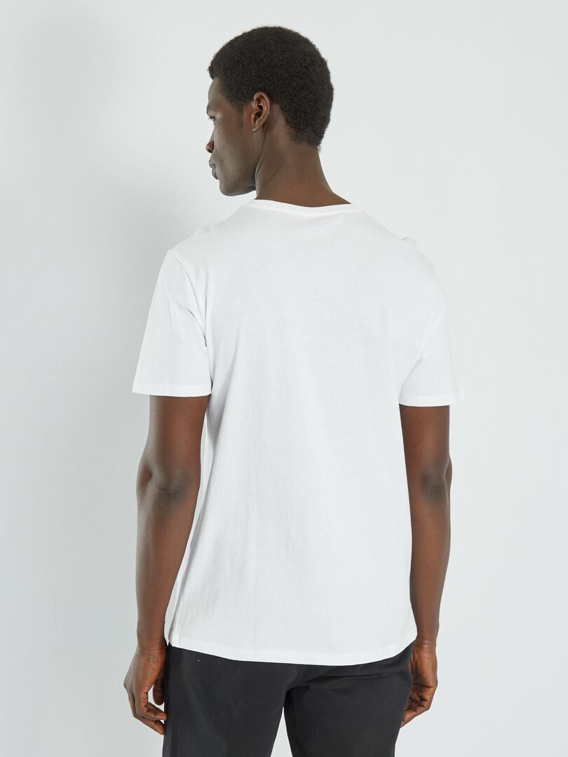 T-shirt en jersey avec print Blanc - Kiabi