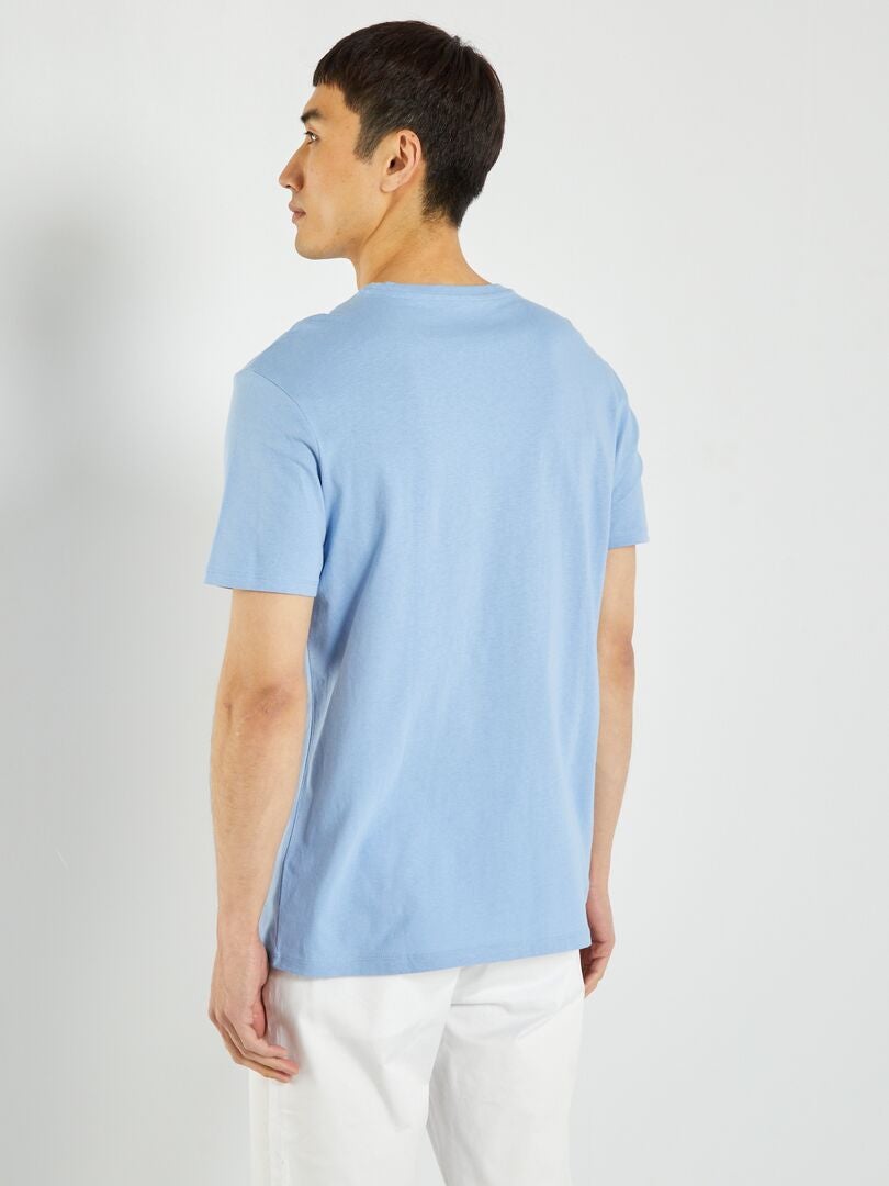 T-shirt en jersey avec print Bleu ciel 'fruit' - Kiabi