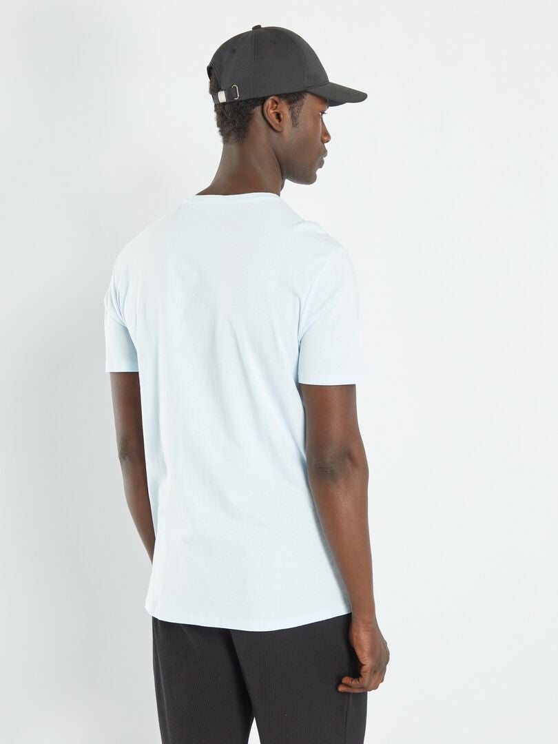 T-shirt en jersey avec print Bleu ciel 'sunset' - Kiabi