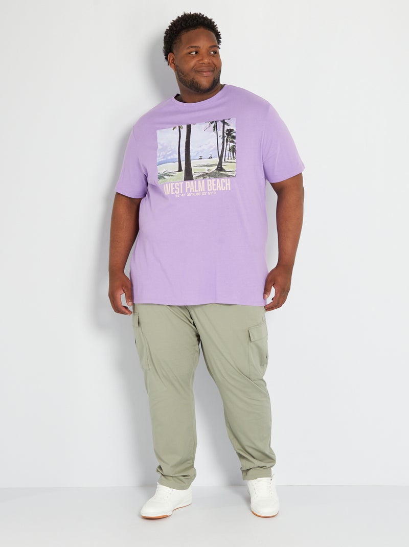 T-shirt en jersey avec print Parme - Kiabi
