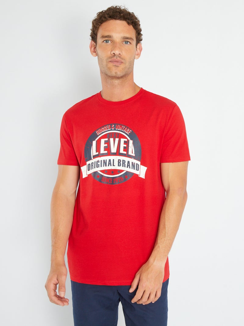 T-shirt en jersey avec print Rouge 'Costa Rica' - Kiabi