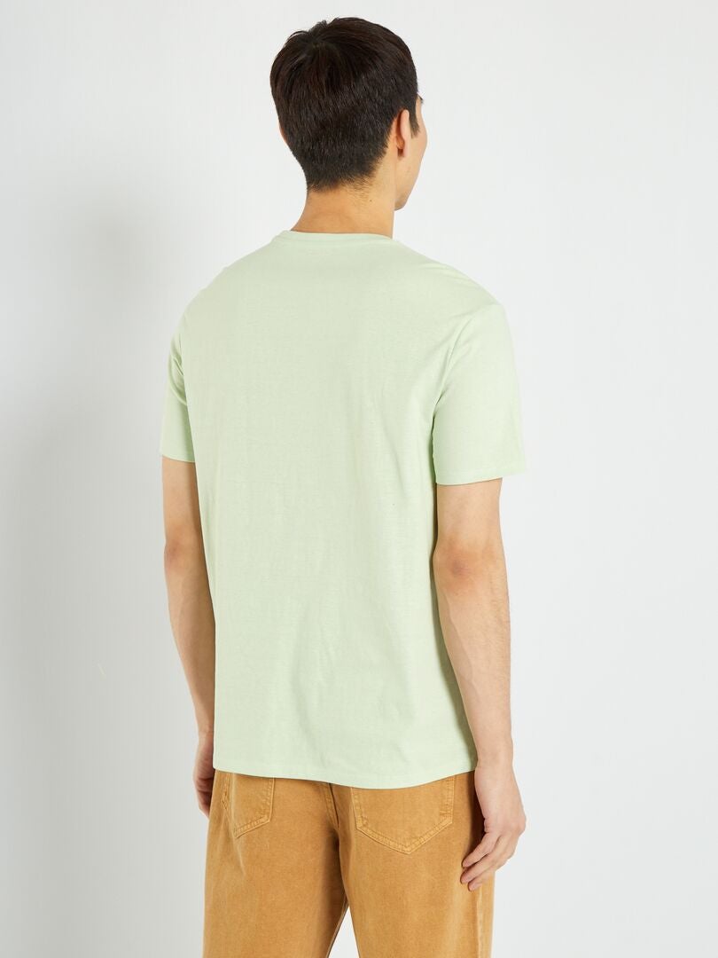 T-shirt en jersey avec print Vert 'basket' - Kiabi