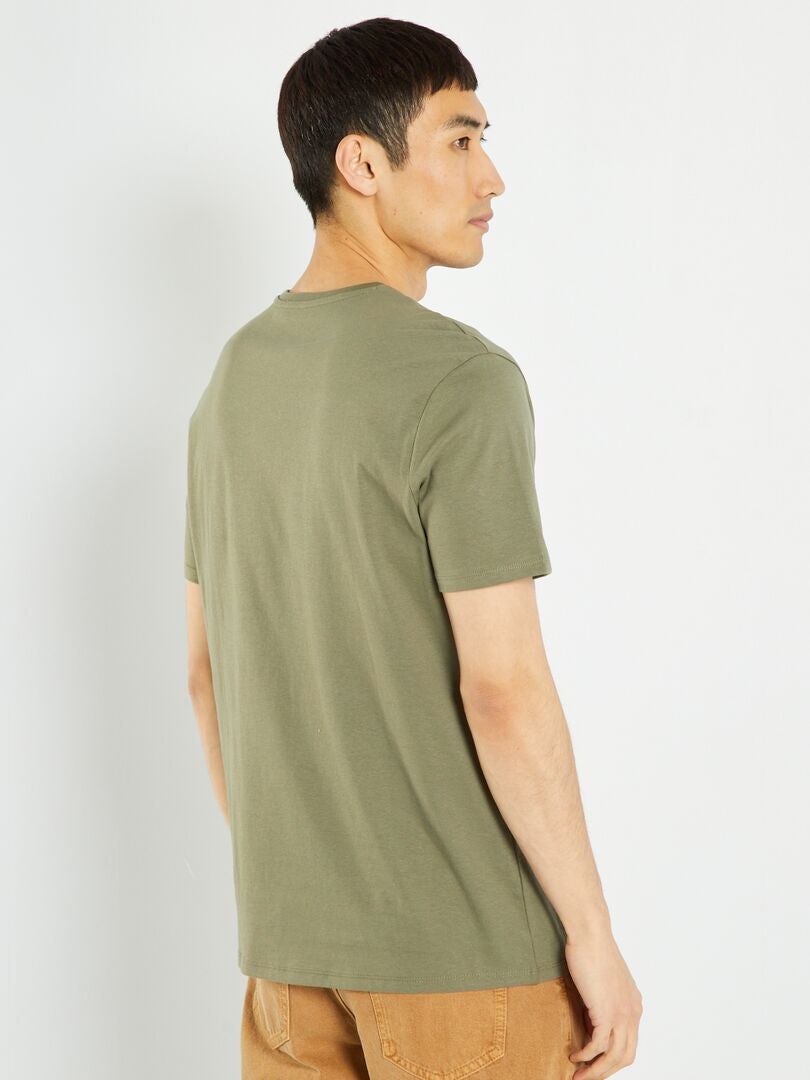 T-shirt en jersey avec print Vert - Kiabi