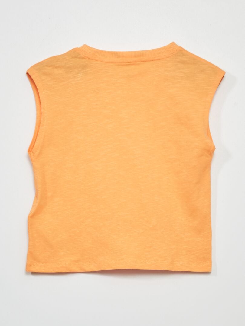 T-shirt en jersey avec sequins Orange - Kiabi