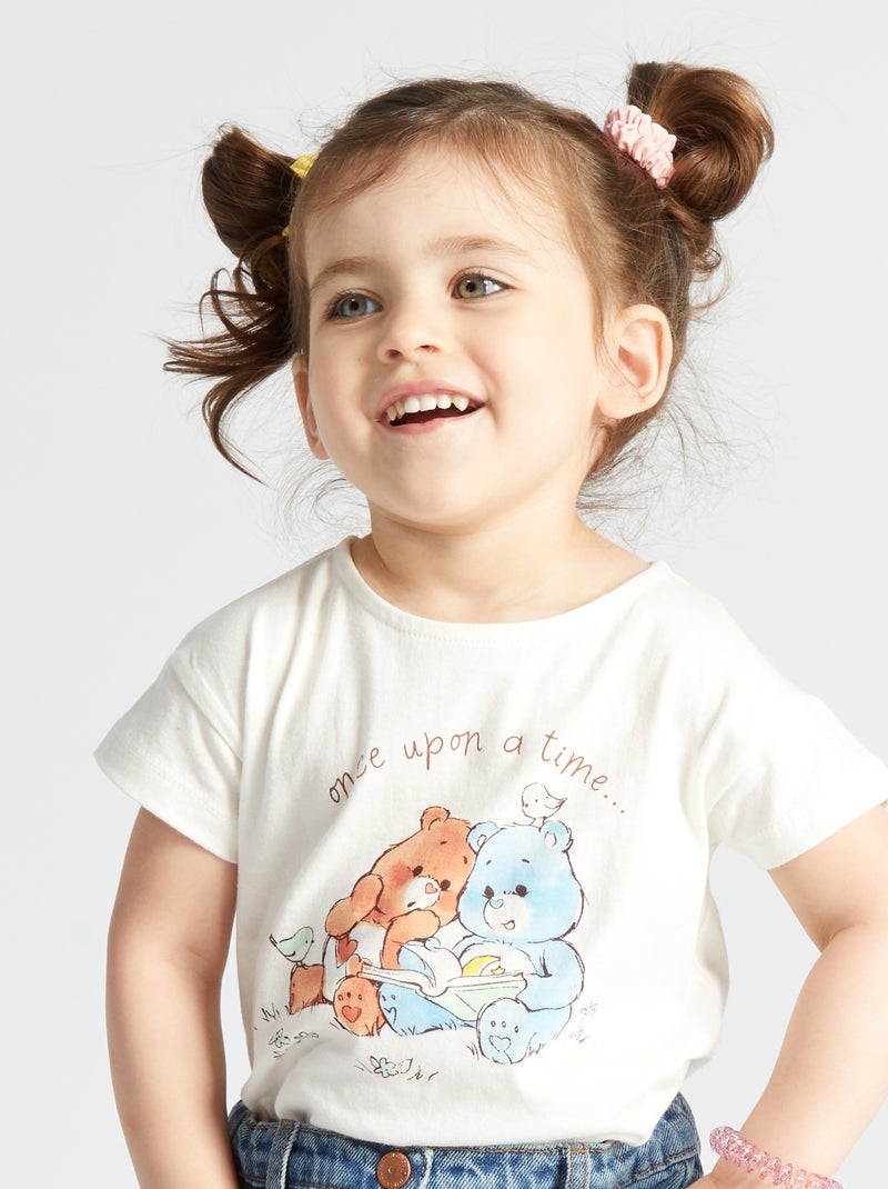 T-shirt en jersey 'Bisounours' blanc - Kiabi