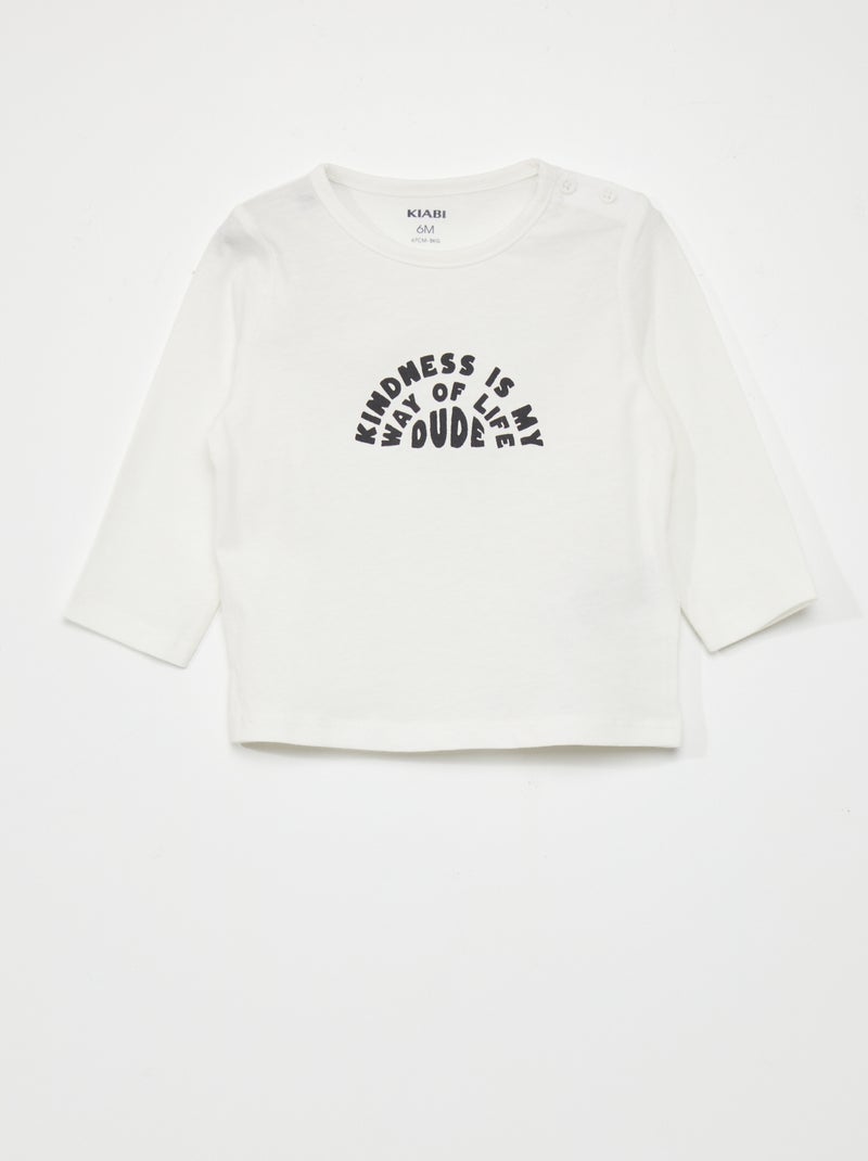 T-shirt en jersey Blanc - Kiabi