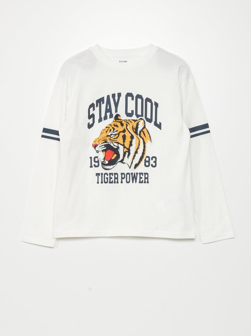 T-shirt en jersey Blanc - Kiabi