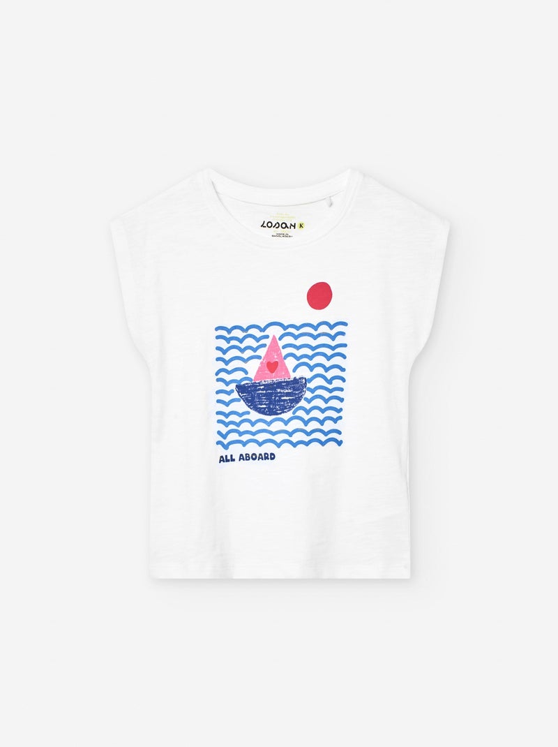 T-shirt en Jersey Blanc - Kiabi