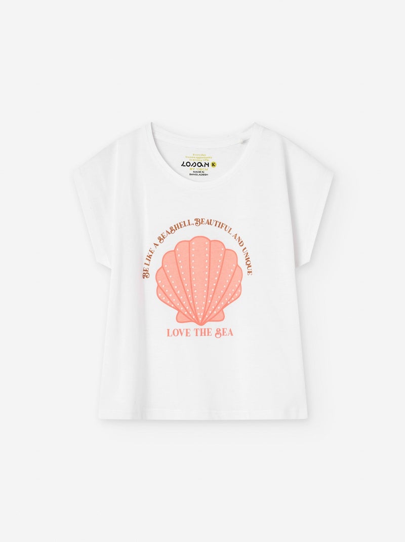 T-shirt en Jersey Blanc - Kiabi