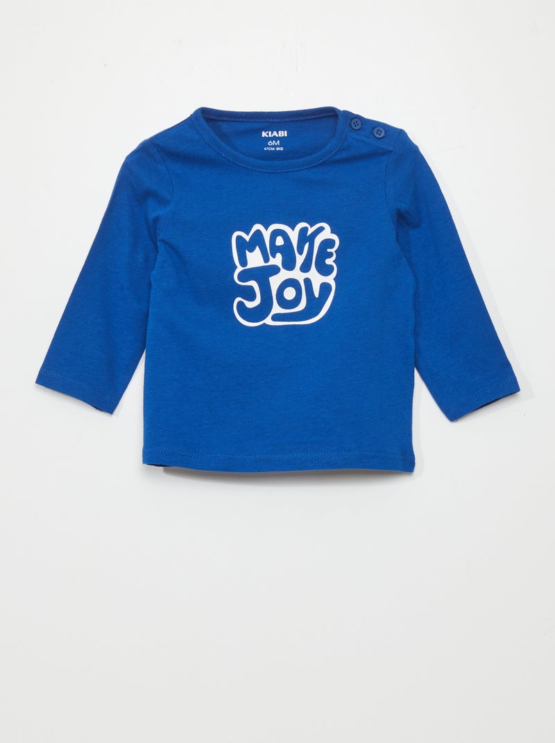 T-shirt en jersey Bleu - Kiabi