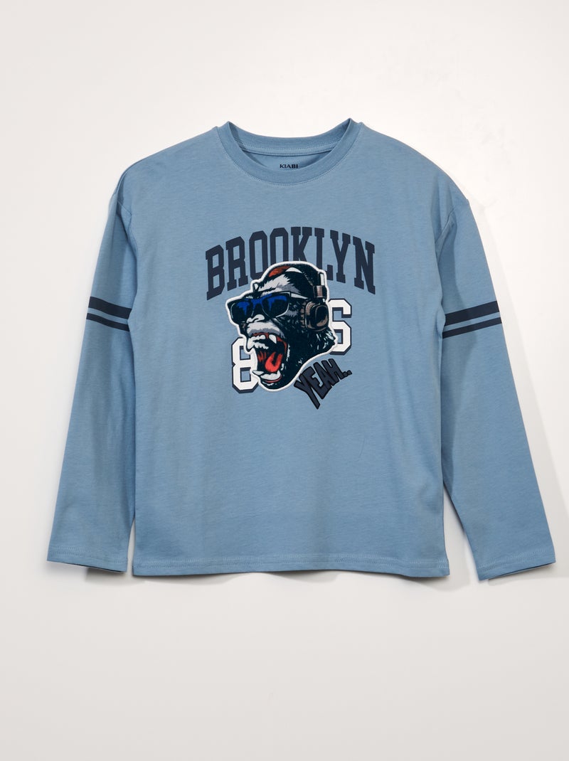 T-shirt en jersey Bleu - Kiabi