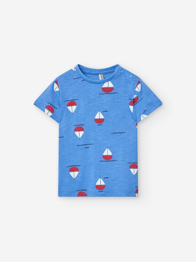 T-shirt en Jersey Bleu - Kiabi