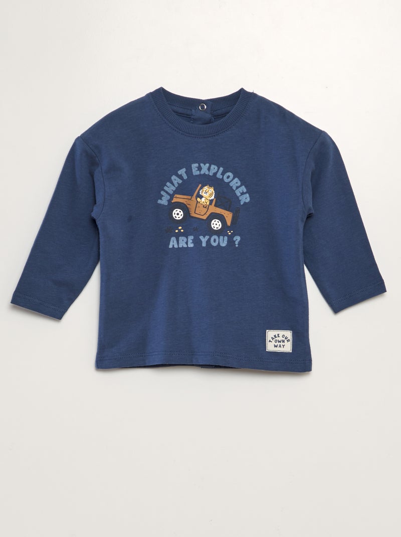 T-shirt en jersey Bleu marine - Kiabi