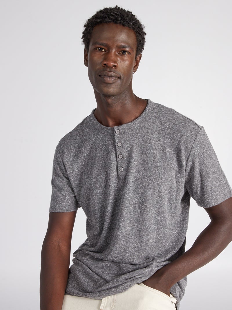 T-shirt en jersey chiné Gris - Kiabi