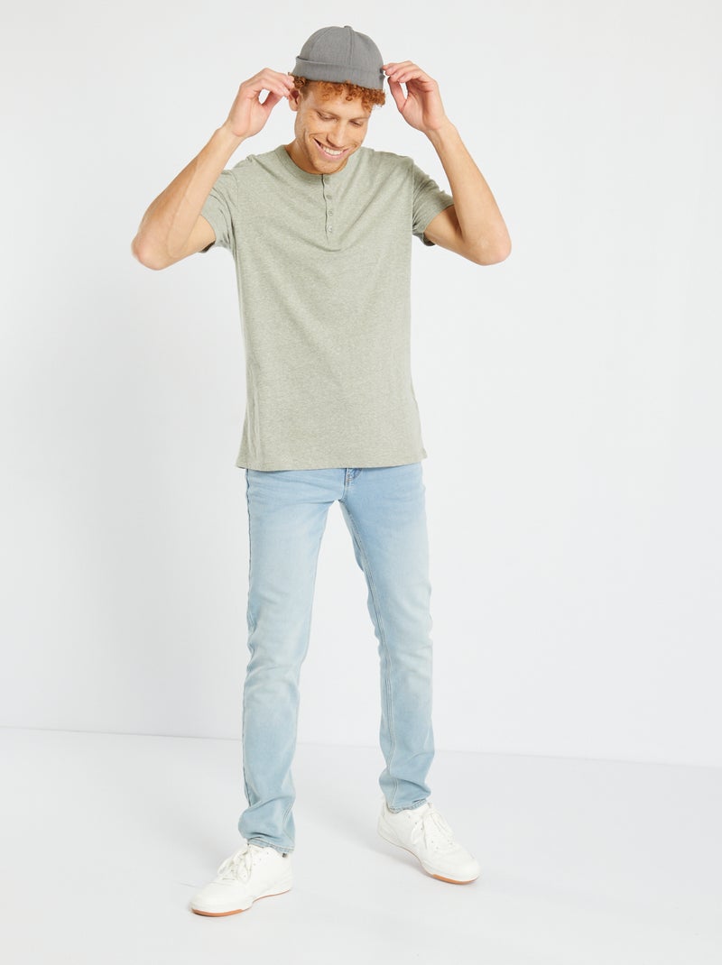 T-shirt en jersey chiné Vert - Kiabi