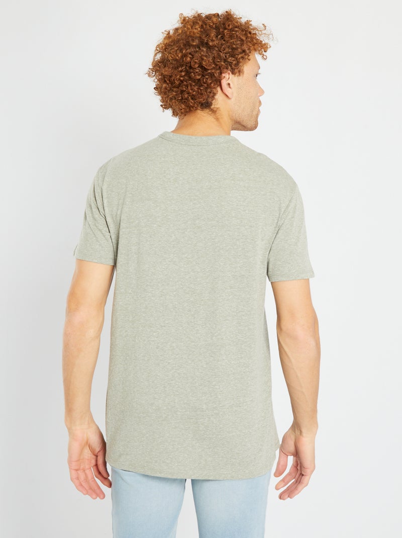 T-shirt en jersey chiné Vert - Kiabi