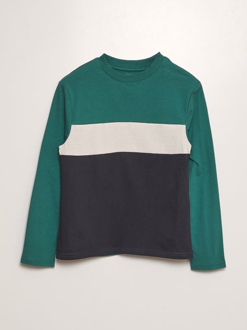T-shirt en jersey color block - Kiabi