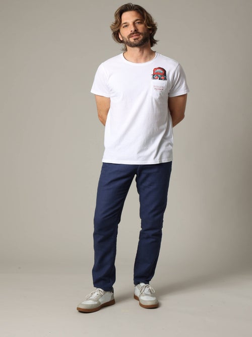 T-shirt en jersey de coton à manches courtes 'Deeluxe' - Kiabi