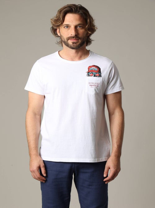 T-shirt en jersey de coton à manches courtes 'Deeluxe' - Kiabi