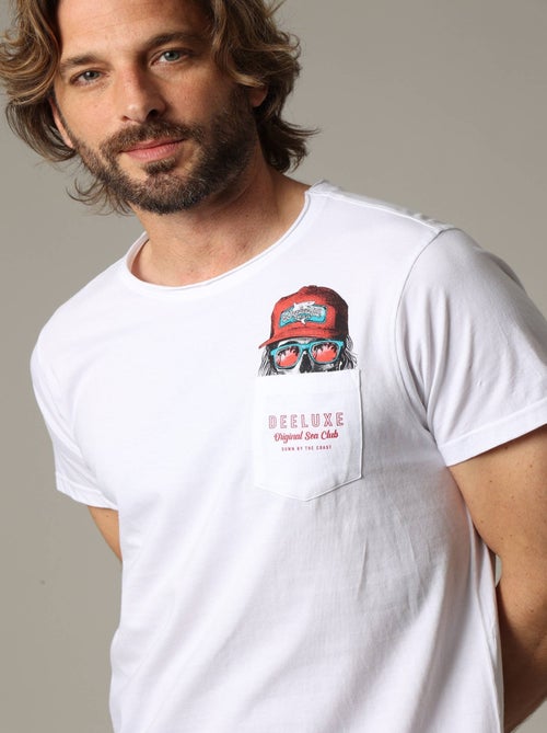 T-shirt en jersey de coton à manches courtes 'Deeluxe' - Kiabi