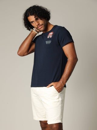 T-shirt en jersey de coton à manches courtes 'Deeluxe'