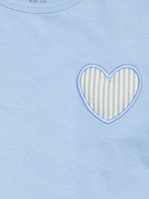 T-shirt en jersey de coton à patch cœur - Kiabi