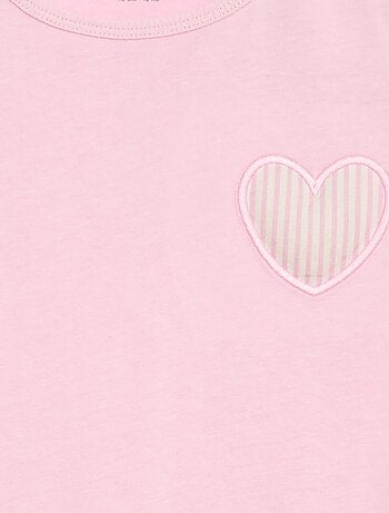 T-shirt en jersey de coton à patch cœur