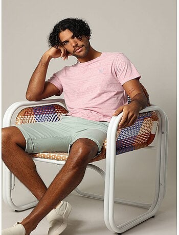T-shirt en jersey de coton avec application printée zébrée 'Deeluxe'