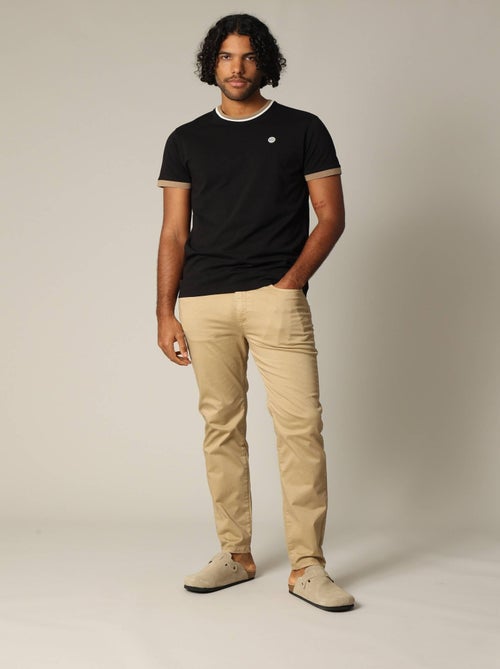 T-shirt en jersey de coton avec patch embossé 'Deeluxe' - Kiabi