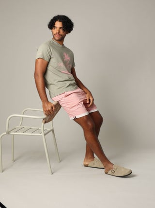 T-shirt en jersey de coton avec print et manches courtes 'Deeluxe'