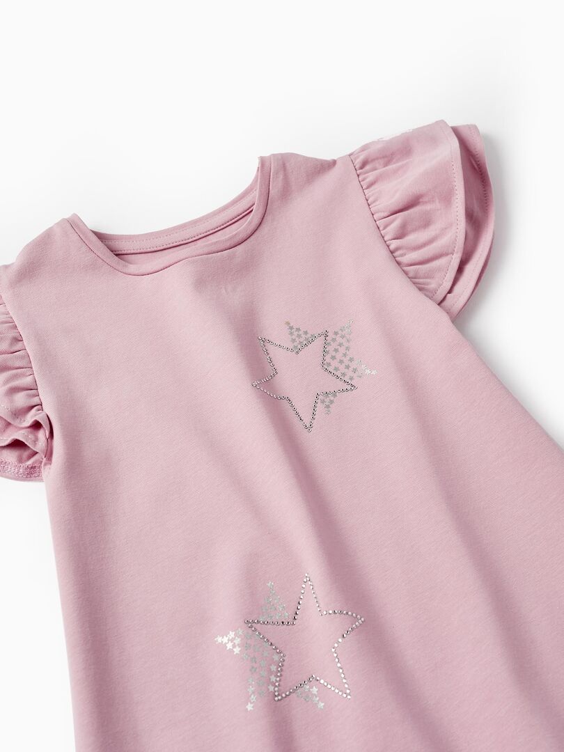 Inhzoy Enfant Fille Haut De Danse Moderne Jazz Crop Top De Danse De Rue Hip- Hop Tank Corps Paillettes Sequins Brillantes T-Shirt Manches Volantes 4-16 Ans Argenté 3-4 Ans