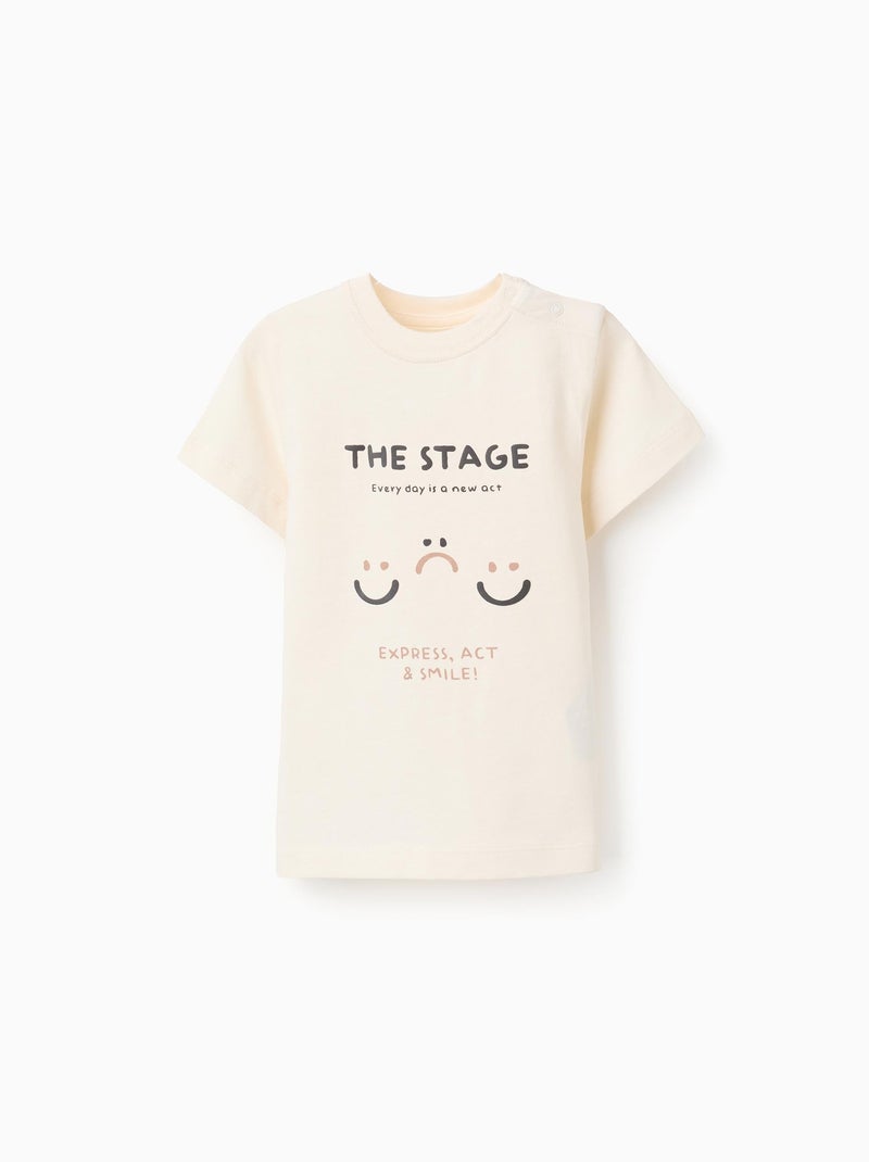 T-shirt en Jersey de Coton Beige clair - Kiabi