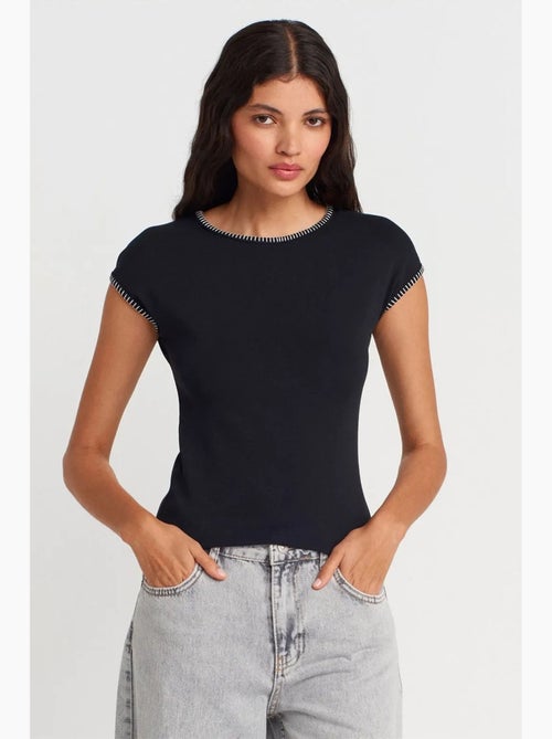 T-shirt en jersey de coton, coupe ajustée dilvin - Kiabi
