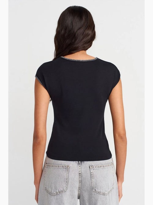 T-shirt en jersey de coton, coupe ajustée dilvin - Kiabi