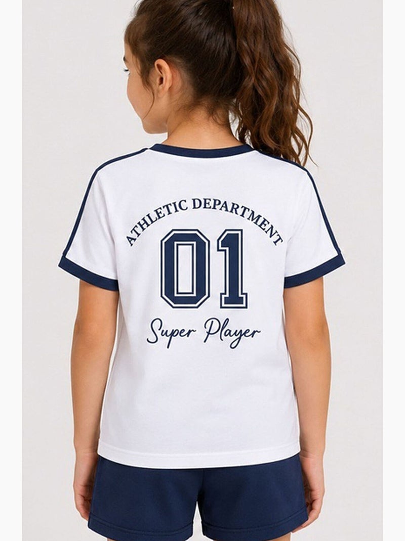 T-shirt en jersey de coton tommy Blanc - Kiabi