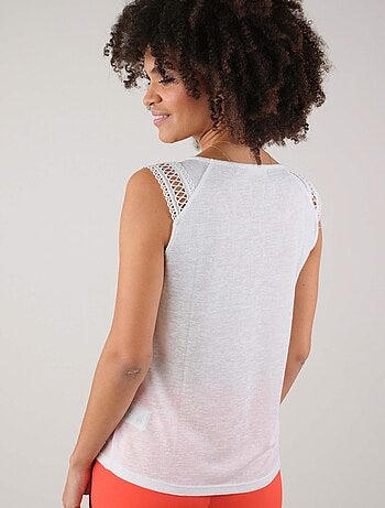 T-shirt en jersey effet lin 'Deeluxe'