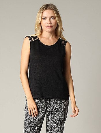 T-shirt en jersey effet lin 'Deeluxe'