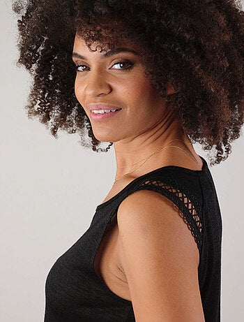 T-shirt en jersey effet lin 'Deeluxe'