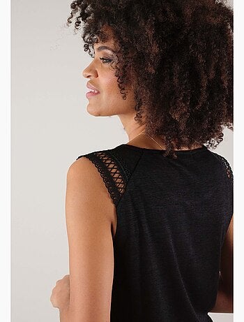 T-shirt en jersey effet lin 'Deeluxe'