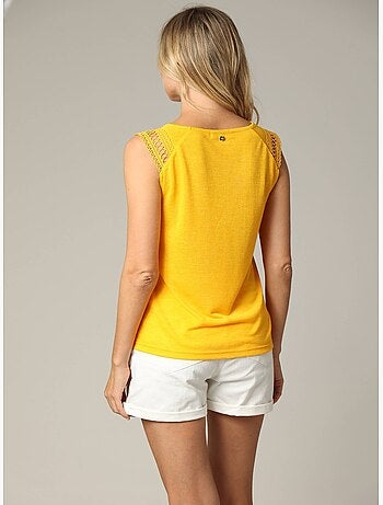 T-shirt en jersey effet lin 'Deeluxe'