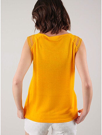 T-shirt en jersey effet lin 'Deeluxe'