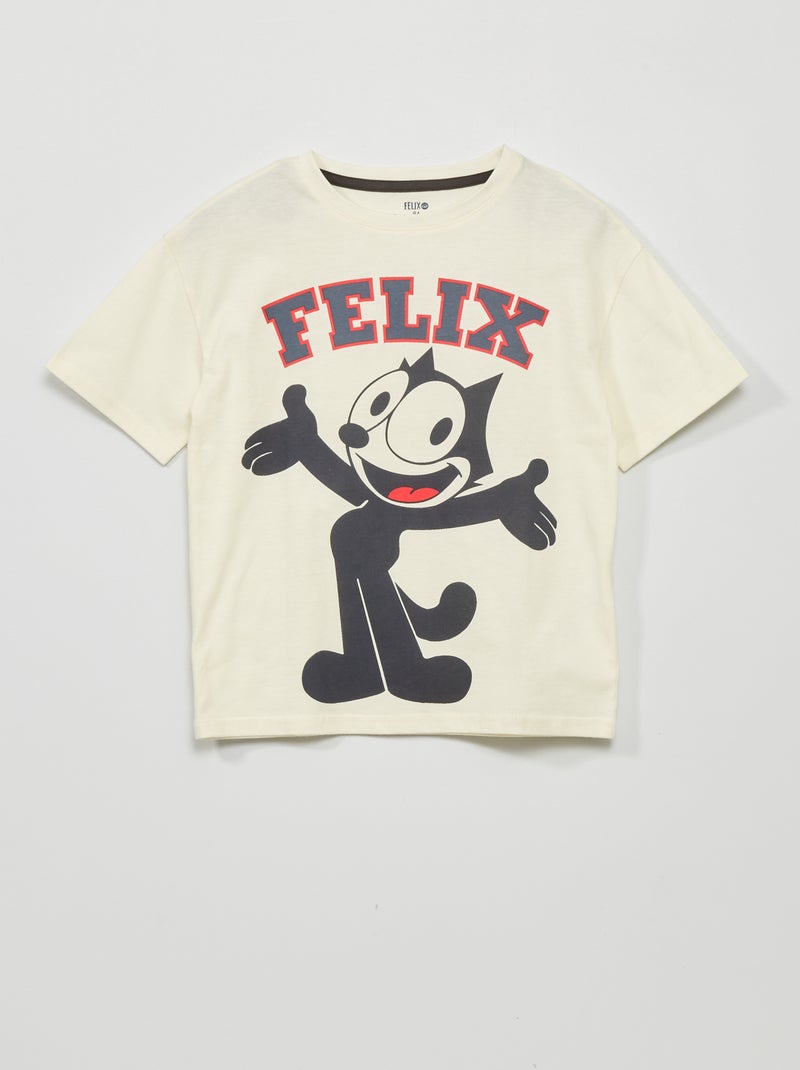 T-shirt en jersey 'Felix the cat' Blanc - Kiabi