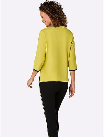 T-shirt sportif avec col rond et manches 3/4 en jersey fin - Taille standard - Witt